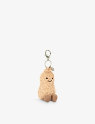 Jellycat Amuseable Peanut soft bag charm 18cm, imported from the UK