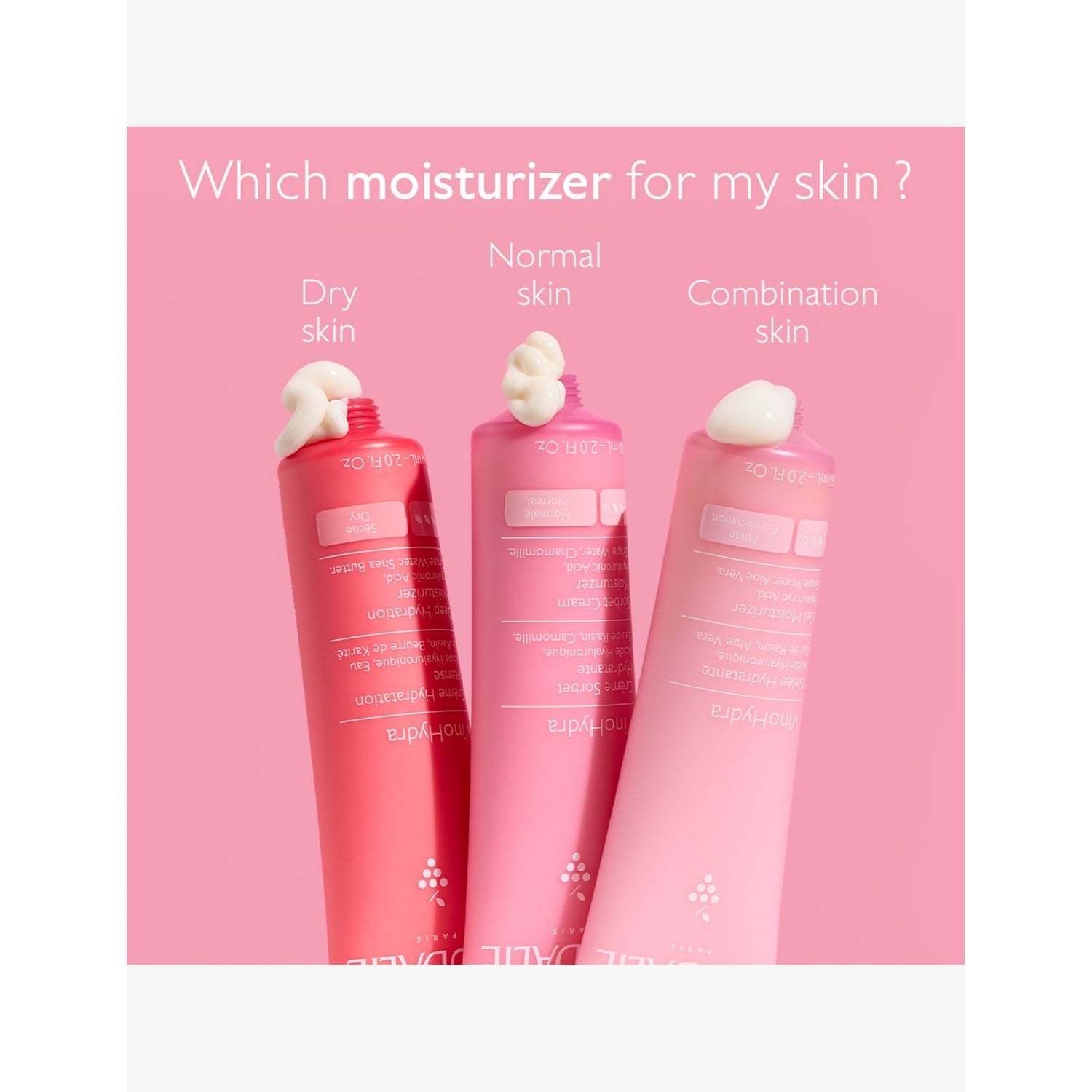 Caudalie Vinohydra Sorbet Cream moisturiser 60ml, imported from the UK