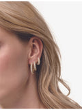 Sif Jakobs 18ct yellow gold zirconia hoop earrings, imported from the UK