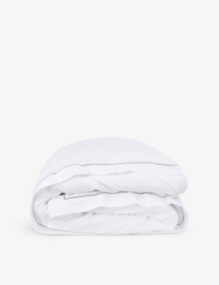The White Company Savoy Cord-Trim Cotton Duvet Cover