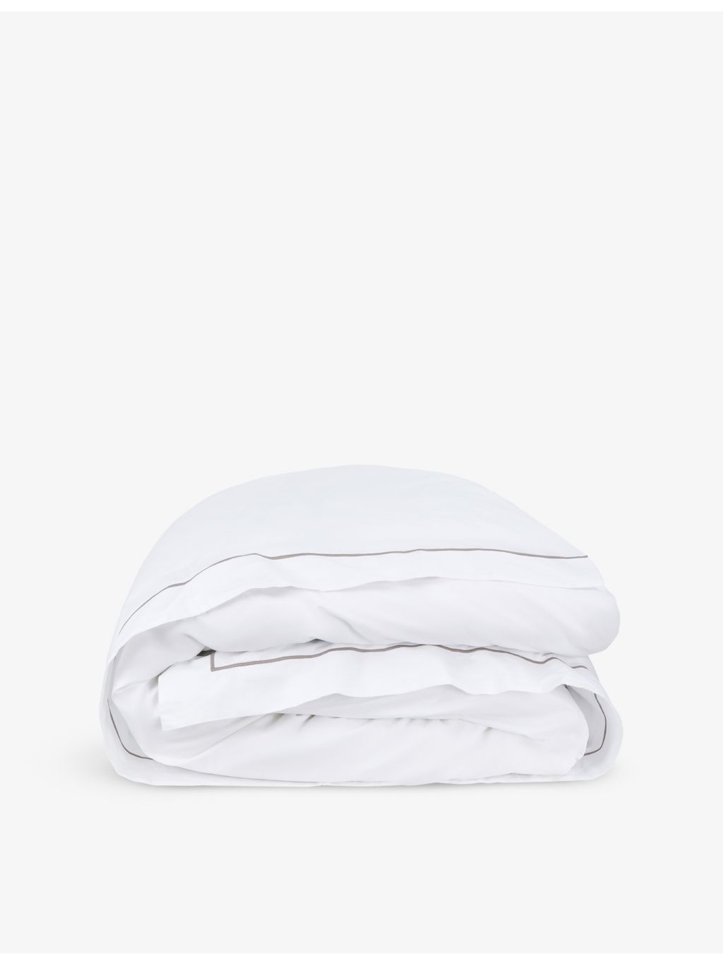 The White Company Savoy cord-trim cotton duvet cover - British product
