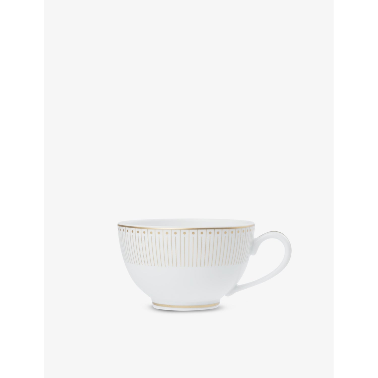 Christofle Malmaison porcelain cup and saucer set with platinum finish, UK version