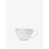 Christofle Malmaison porcelain cup and saucer set with platinum finish, UK version