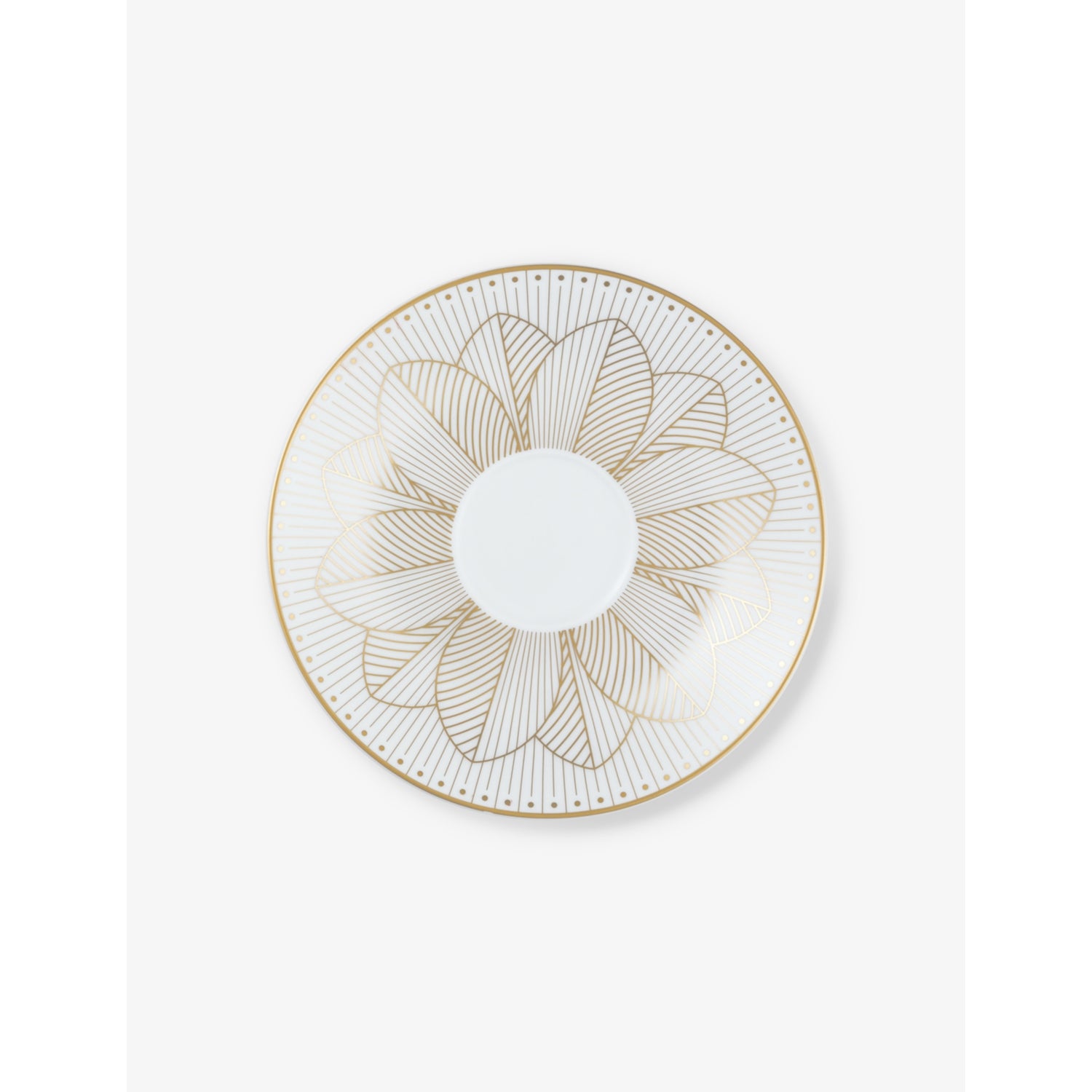 Christofle Malmaison porcelain cup and saucer set with platinum finish, UK version