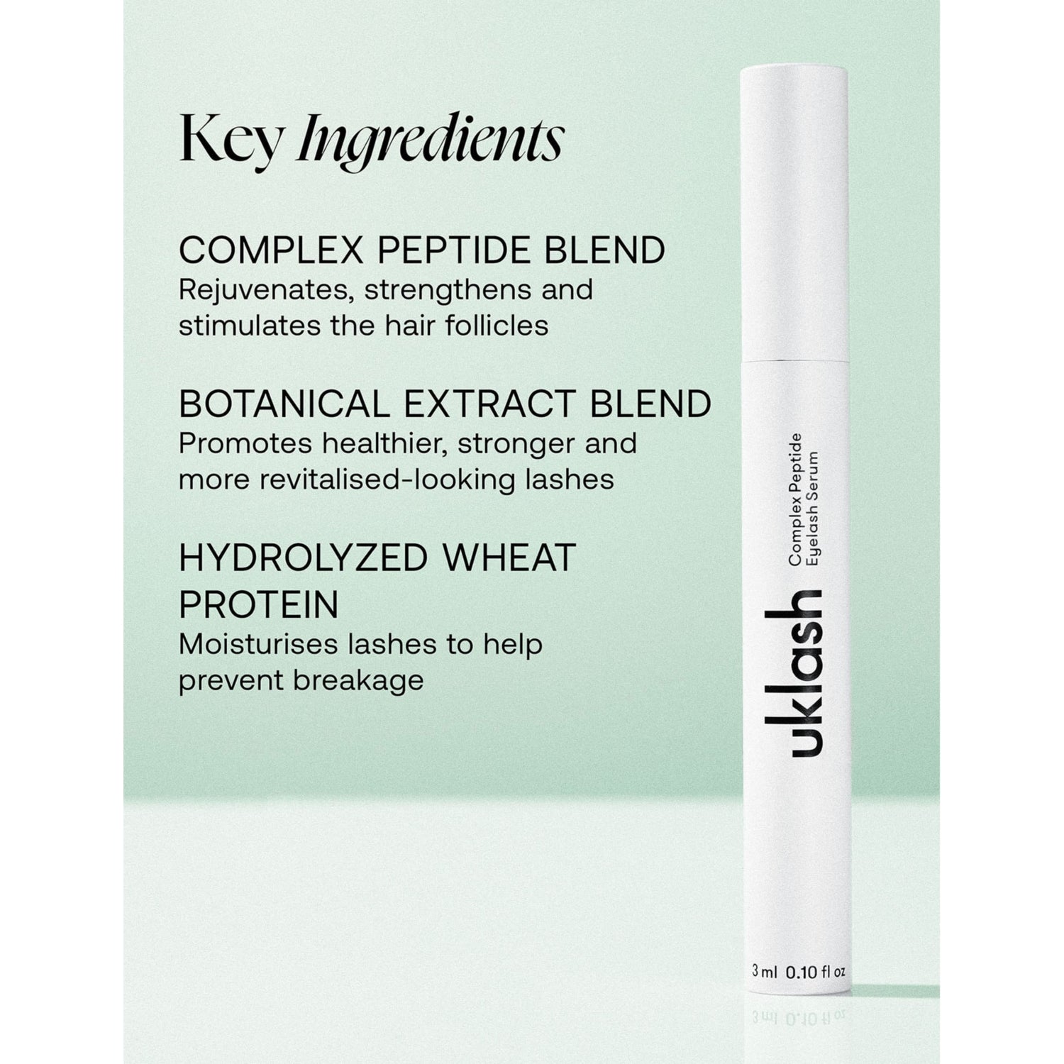 UKLASH Complex Peptide eyelash serum 3ml, UK version