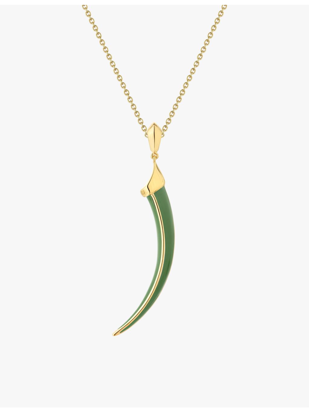 Sabre Solis gold-plated vermeil pendant necklace 81cm, imported from the UK
