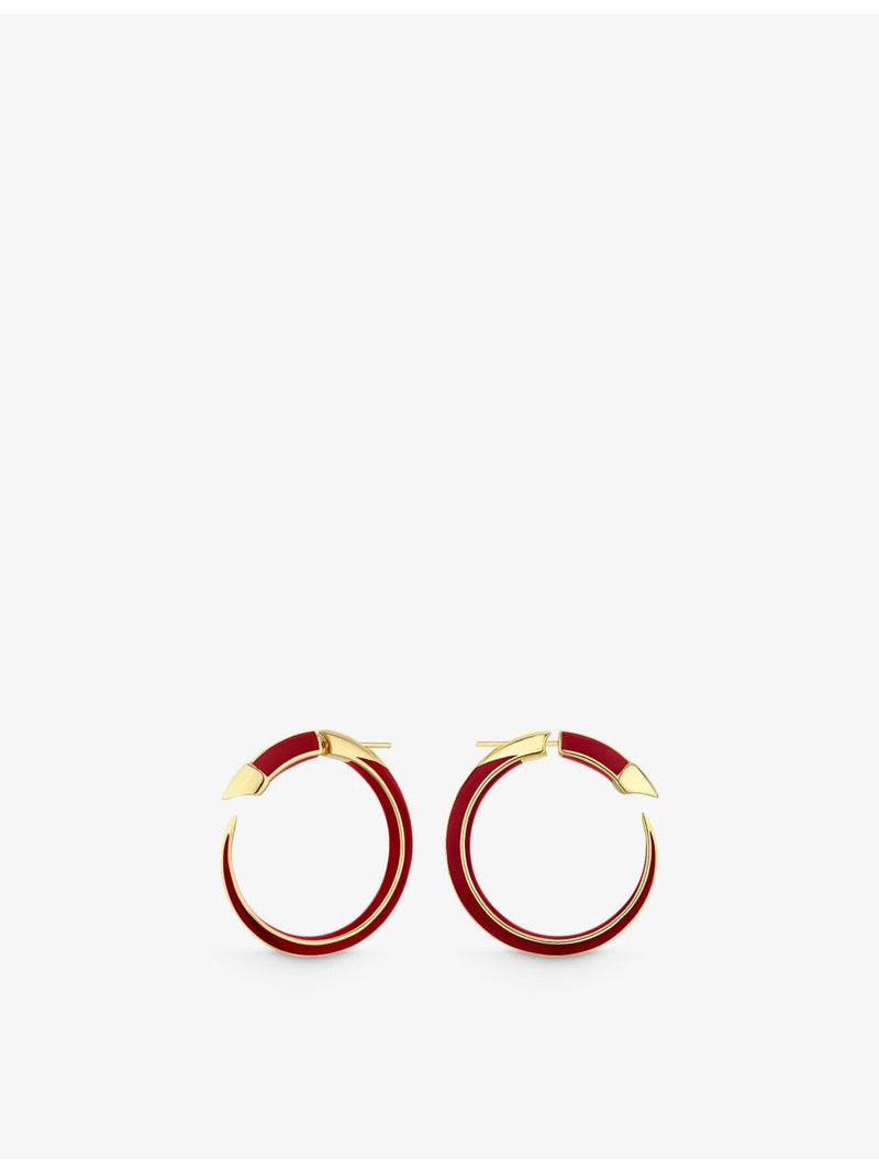 Shaun Leane vermeil sterling silver enamel hoop earrings 6.25mm, UK version