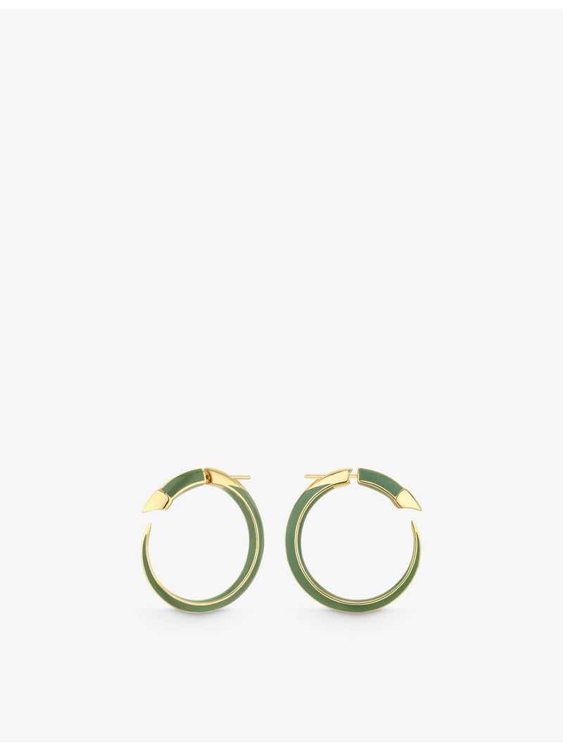Shaun Leane gold-plated vermeil hoop earrings with enamel, UK version