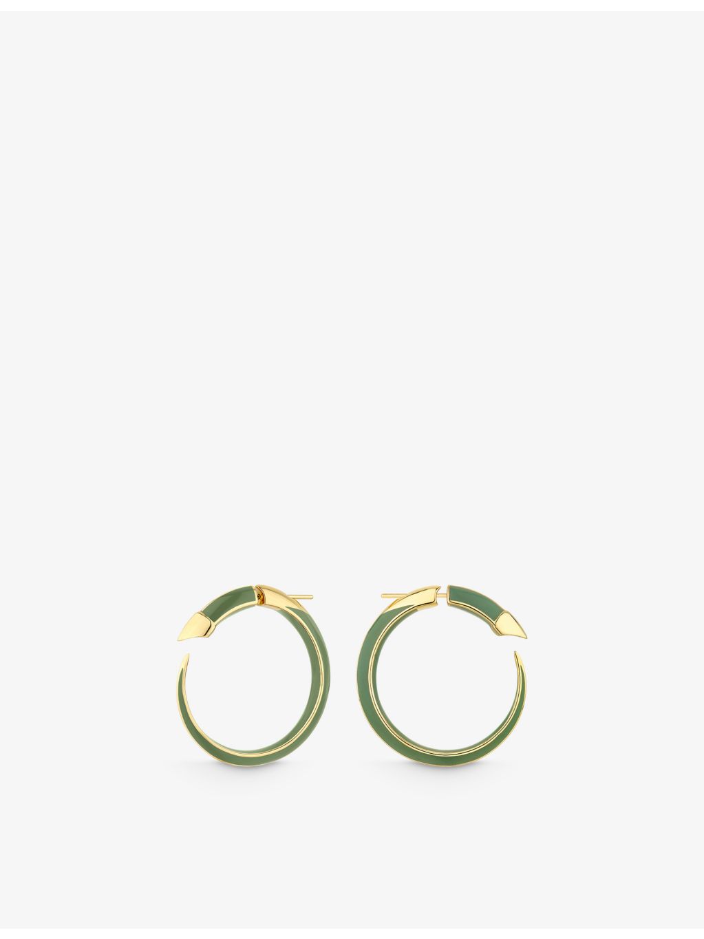 Shaun Leane gold-plated vermeil hoop earrings with enamel, UK version