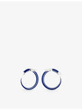 Shaun Leane Sabre Solis sterling silver and enamel hoop earrings - British product