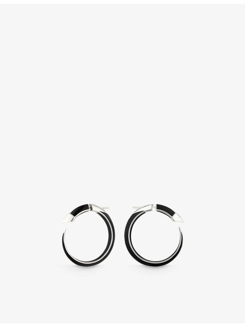 Shaun Leane sterling-silver and enamel hoop earrings 6.25mm - British product