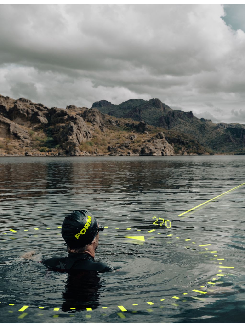 FORM Smart Swim 2 goggles with AR display, imported from the UK