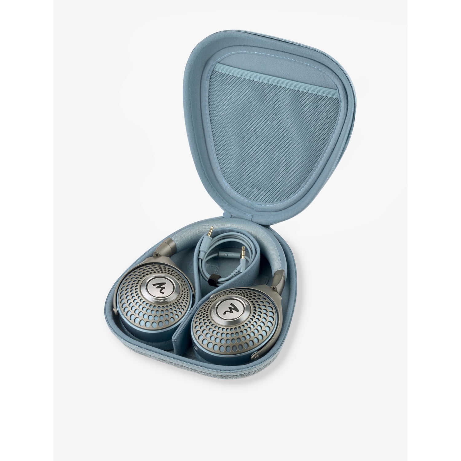 Focal Azurys closed-back headphones in blue, imported from the UK