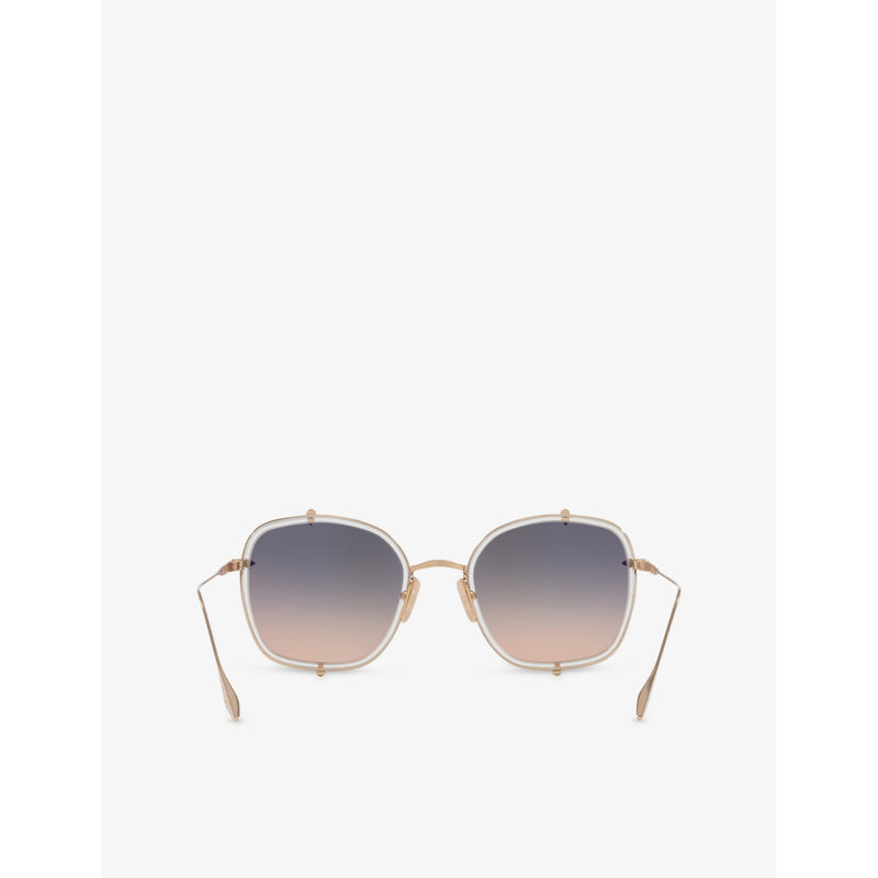 Dita Talon Three square-frame titanium sunglasses, imported from the UK