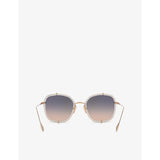 Dita Talon Three square-frame titanium sunglasses, imported from the UK