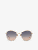 Dita Talon Three square-frame titanium sunglasses, imported from the UK