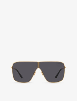 Tom Ford HUXLEY pilot-frame metal sunglasses - British product