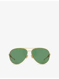 Bottega Veneta aviator sunglasses metal frame, imported from the UK
