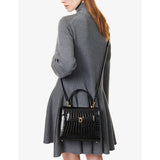 Launer Traviata croc-embossed leather shoulder bag - British product