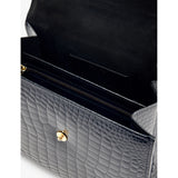 Launer Traviata croc-embossed leather shoulder bag - British product