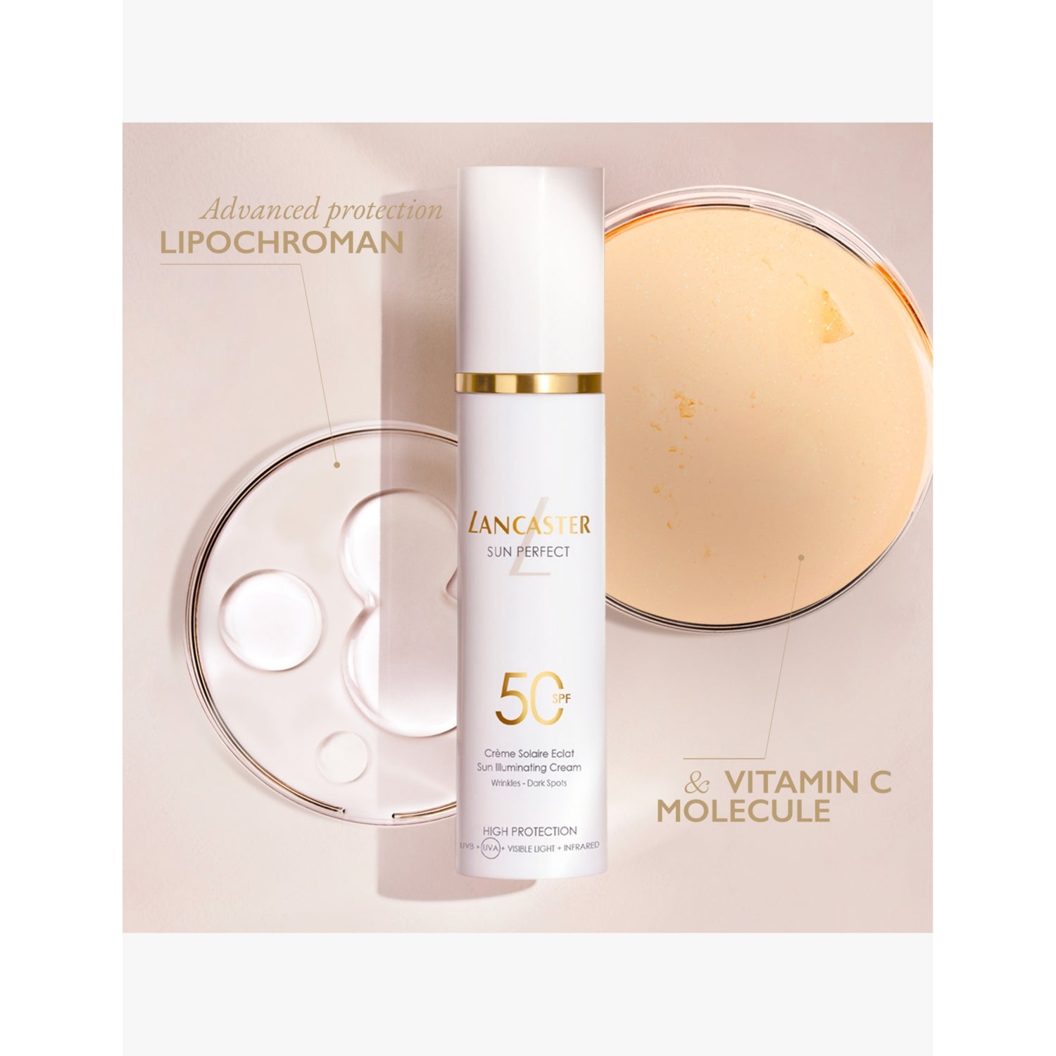 Lancaster illuminating sun cream SPF50 50ml - British product
