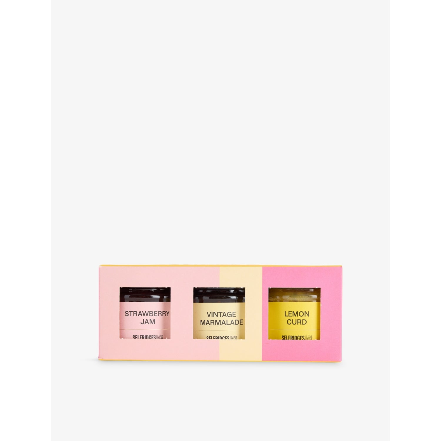 Selfridges Selection mini preserve trio strawberry raspberry marmalade 330g (British brand)