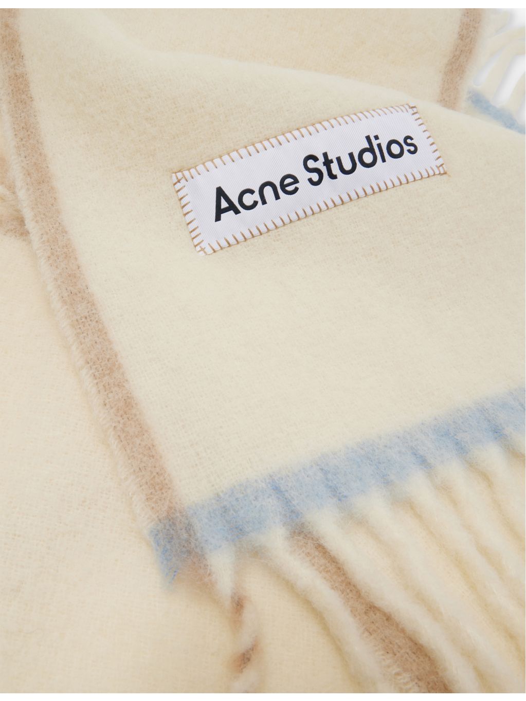 Acne Studios knitted scarf with fringed edges - British product