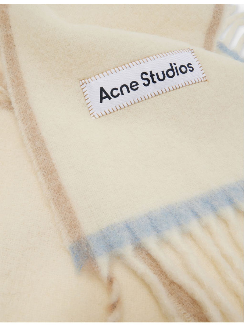 Acne Studios knitted scarf with fringed edges - British product
