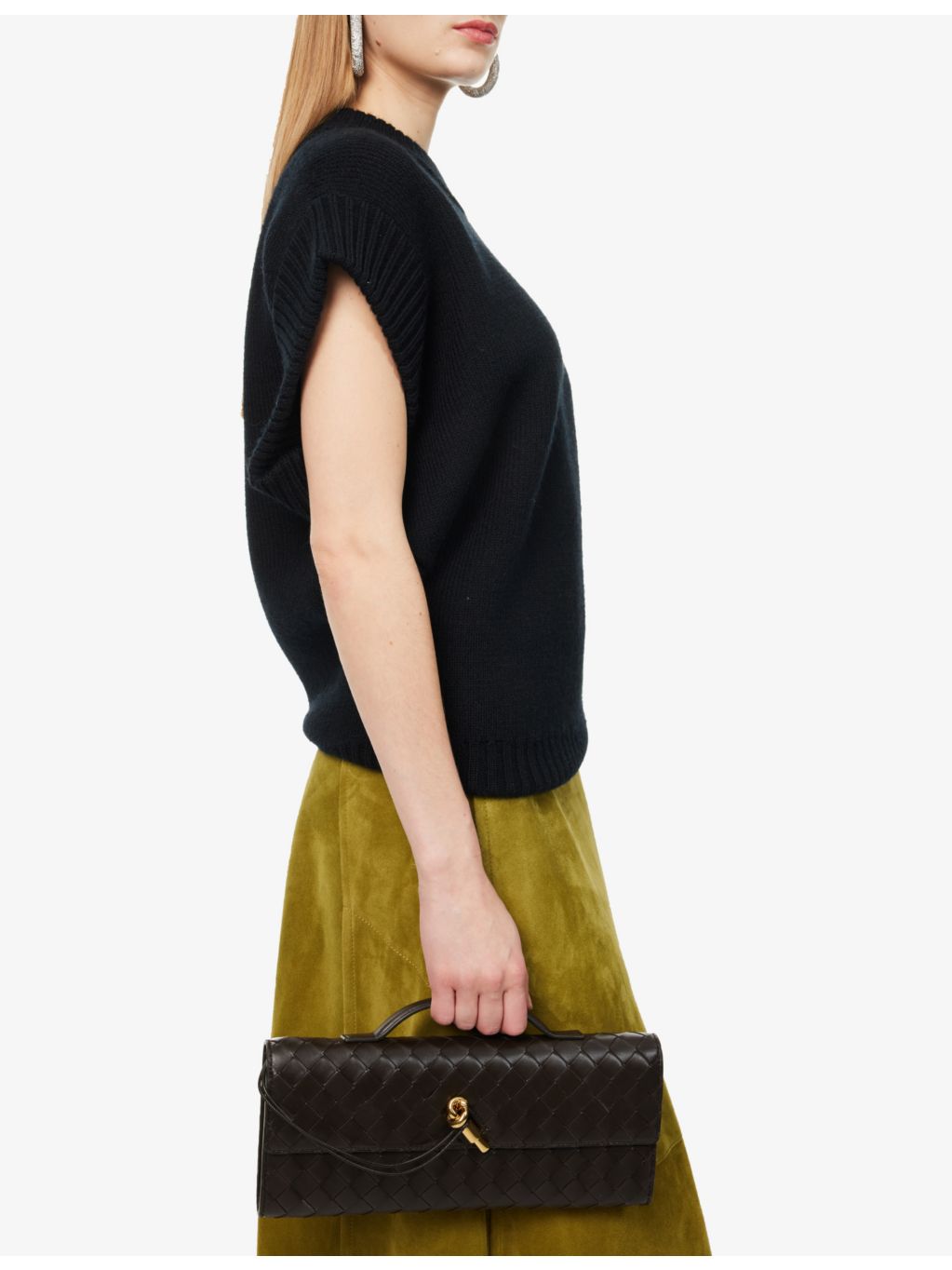 Bottega Veneta Intrecciato leather clutch bag 31cm - British product