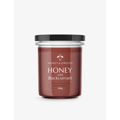 selfridges Honey & Greens British Blackcurrant Honey 240g- Buy online at McGrocer