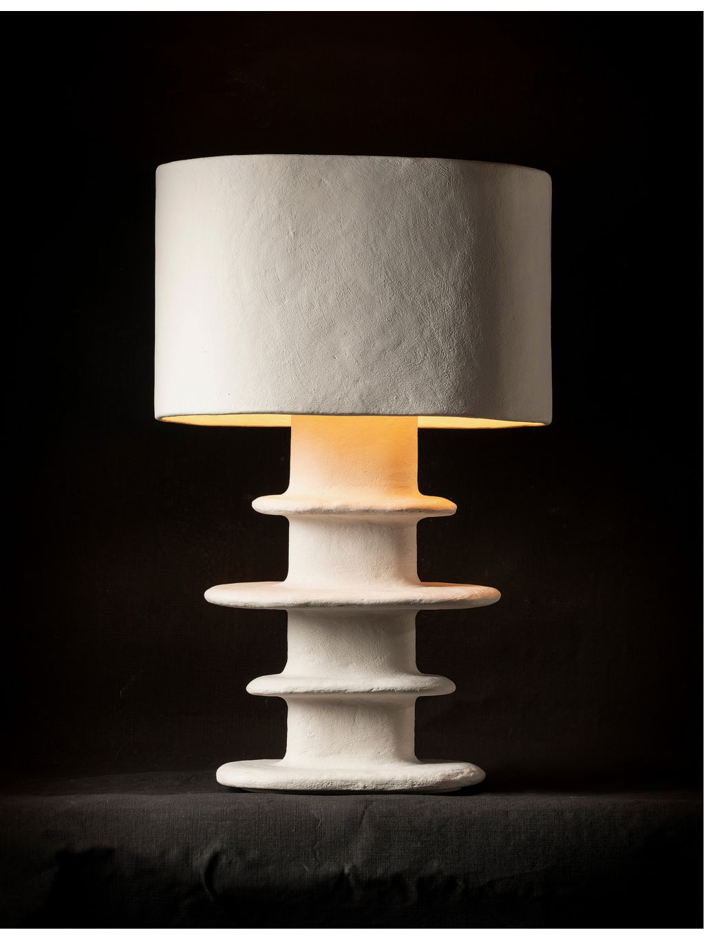 Serax paper-mache Geometrical Earth table lamp - British product