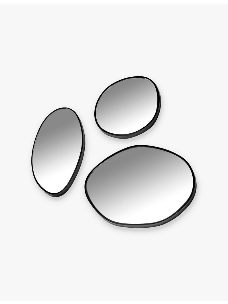 Serax steel and glass wall mirror 50x23cm, imported from the UK