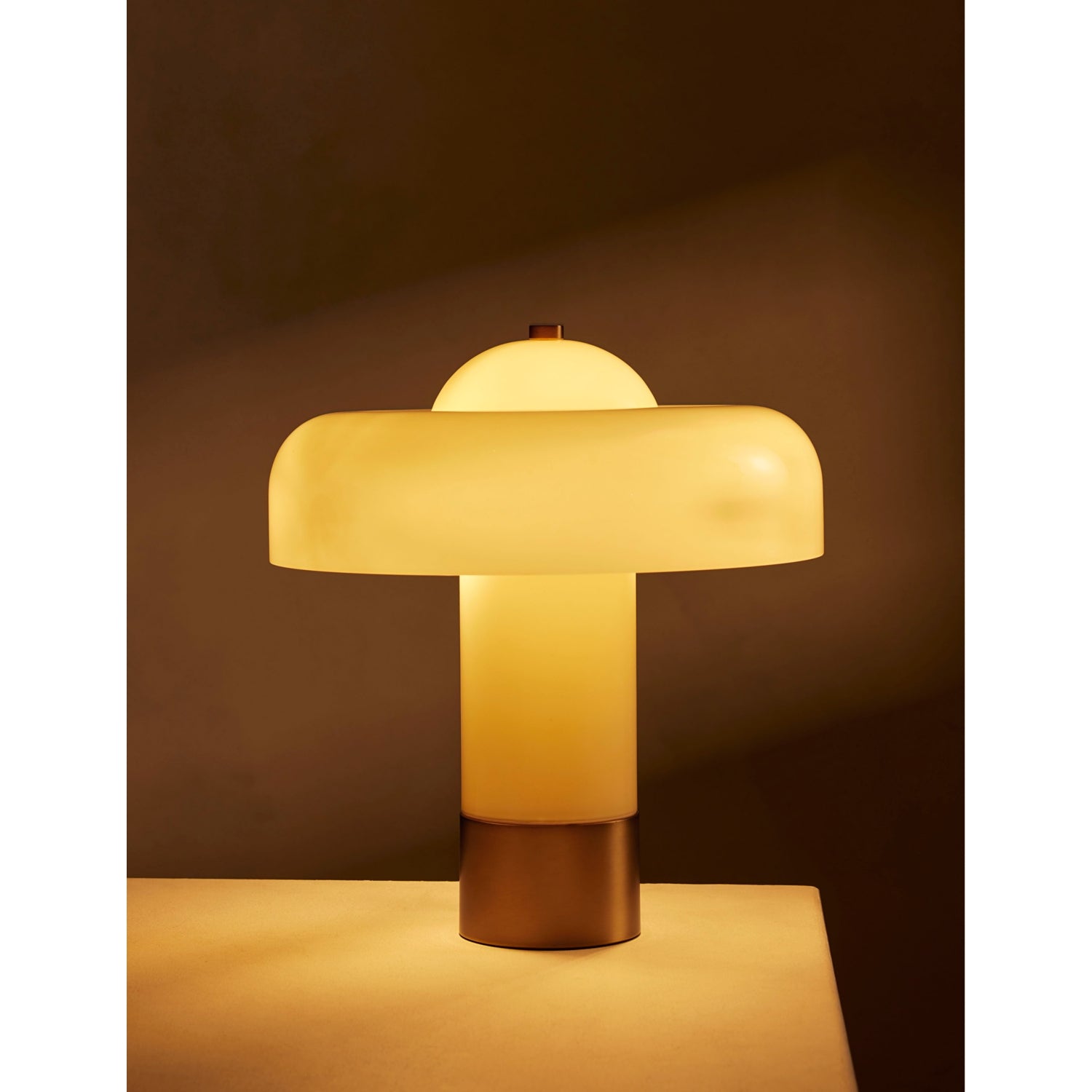 Soho Home Giovanni moulded glass table lamp 43cm, imported from the UK