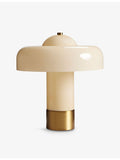 Soho Home Giovanni moulded glass table lamp 43cm, imported from the UK
