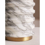 Soho Home Arabescato Corchia linen and marble table lamp 81cm (British brand)