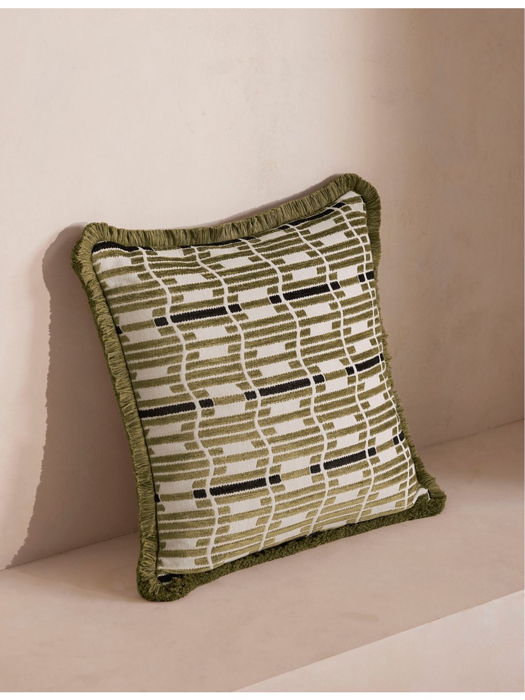Soho Home Erin jacquard cushion 50cm, imported from the UK
