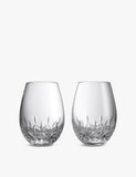 Waterford Lismore stemless red wine glasses set of two - British product