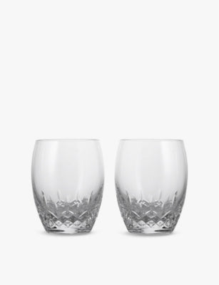 Waterford Lismore double old fashioned crystal glasses 410ml - British product
