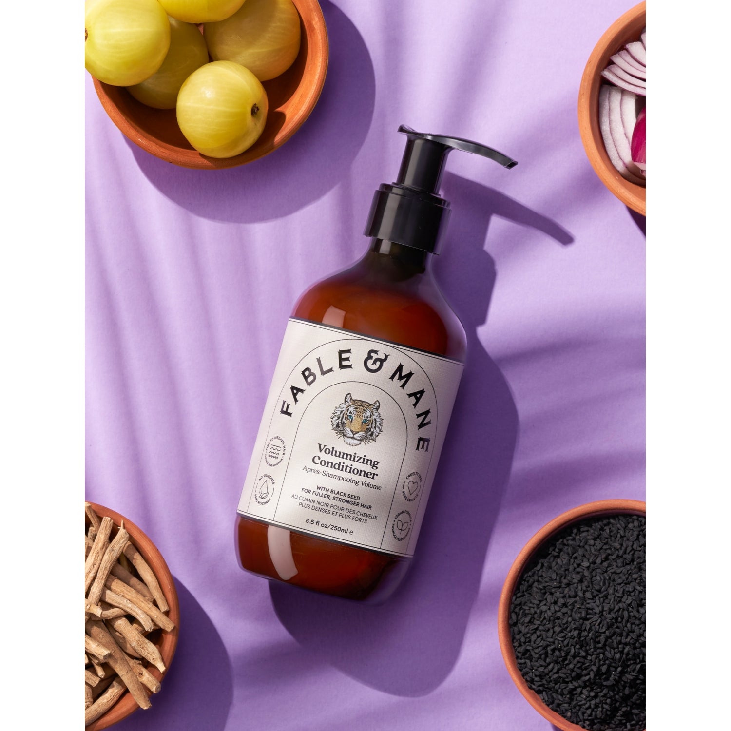Fable & Mane volumizing conditioner 250ml, imported from the UK