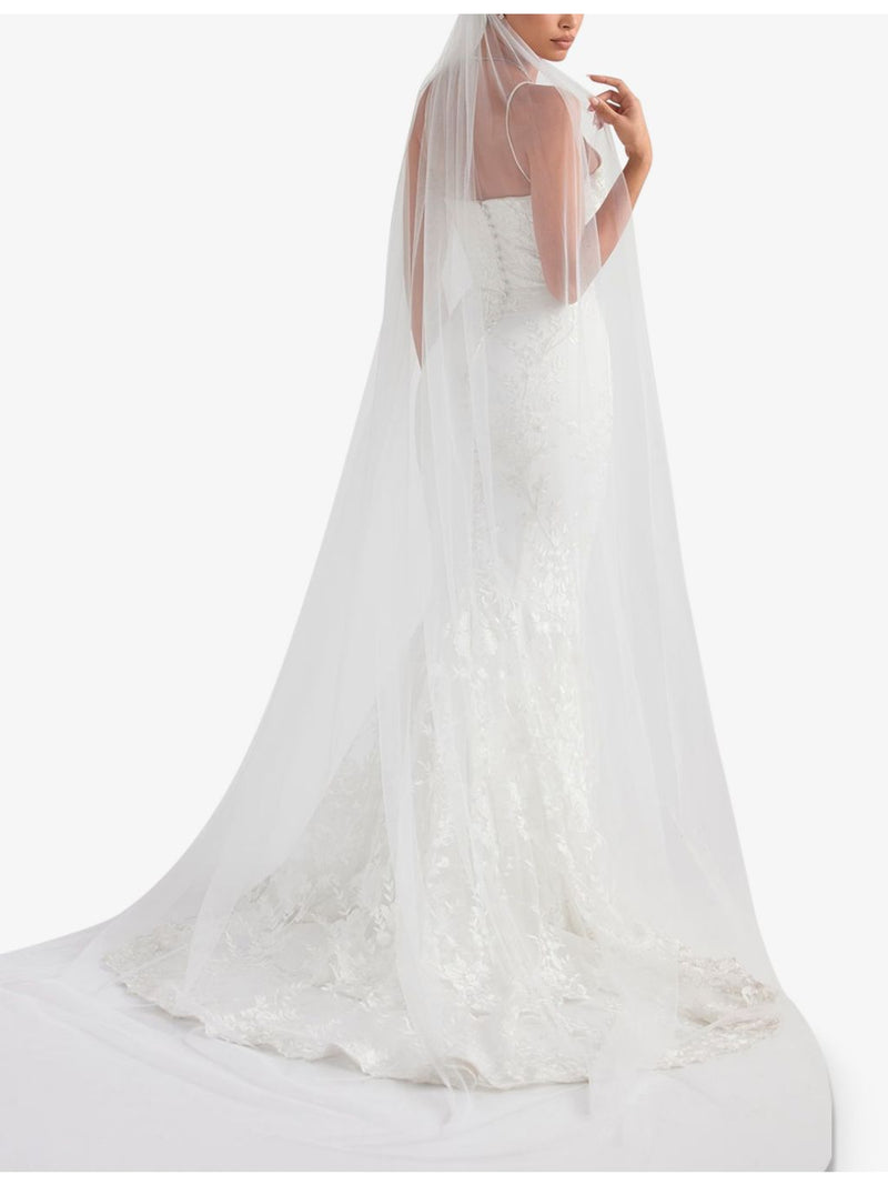 House of CB Leone tulle and satin veil 245cm, UK version