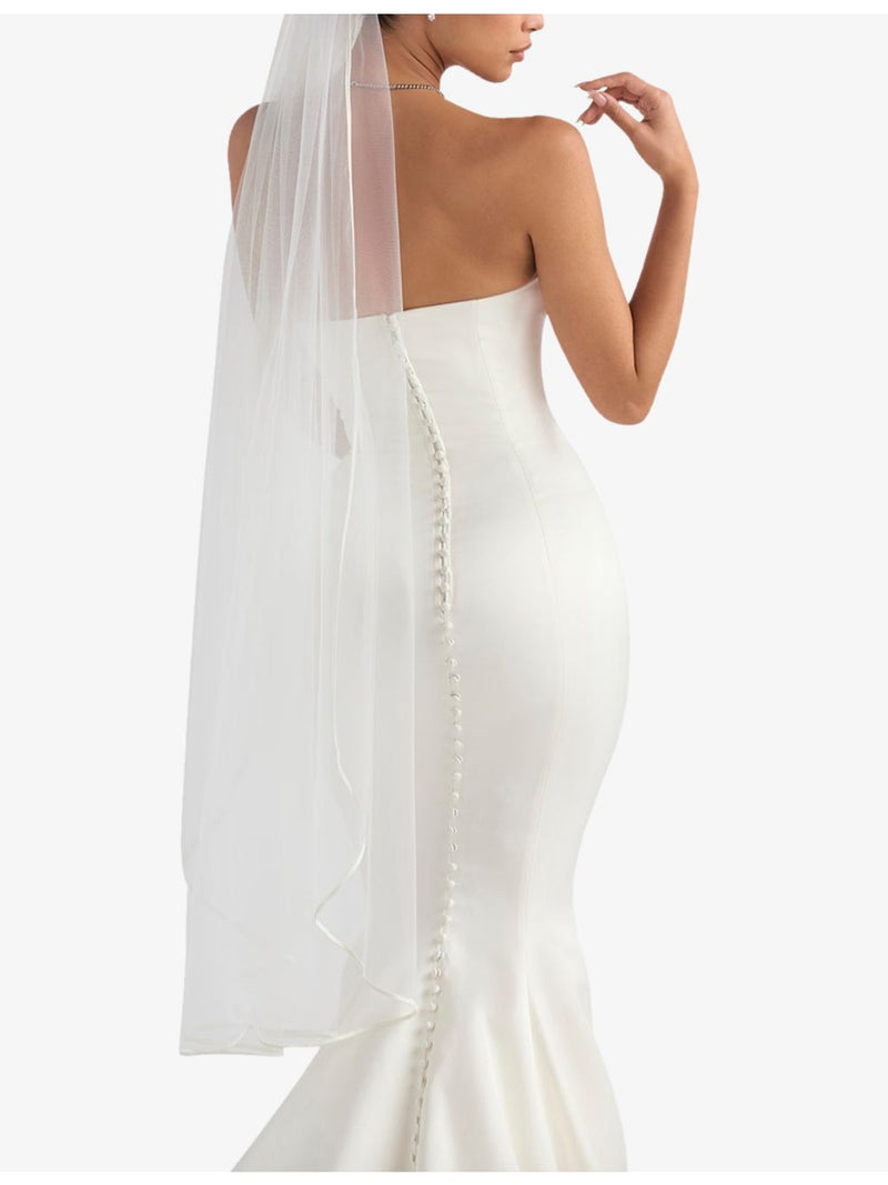 House of CB Simone tulle and satin veil, imported from the UK