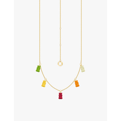 selfridges Thomas Sabo x HARIBO Goldbear Charm 18ct Gold-Plated Sterling Silver and Glass Necklace 40-45cm- Buy online at McGrocer