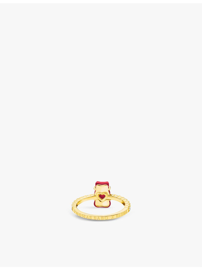 Thomas Sabo x HARIBO gold-plated sterling silver ring with zirconia (British brand)