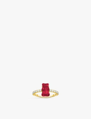 Thomas Sabo x HARIBO 18ct Yellow Gold-Plated Sterling Silver Zirconia Ring