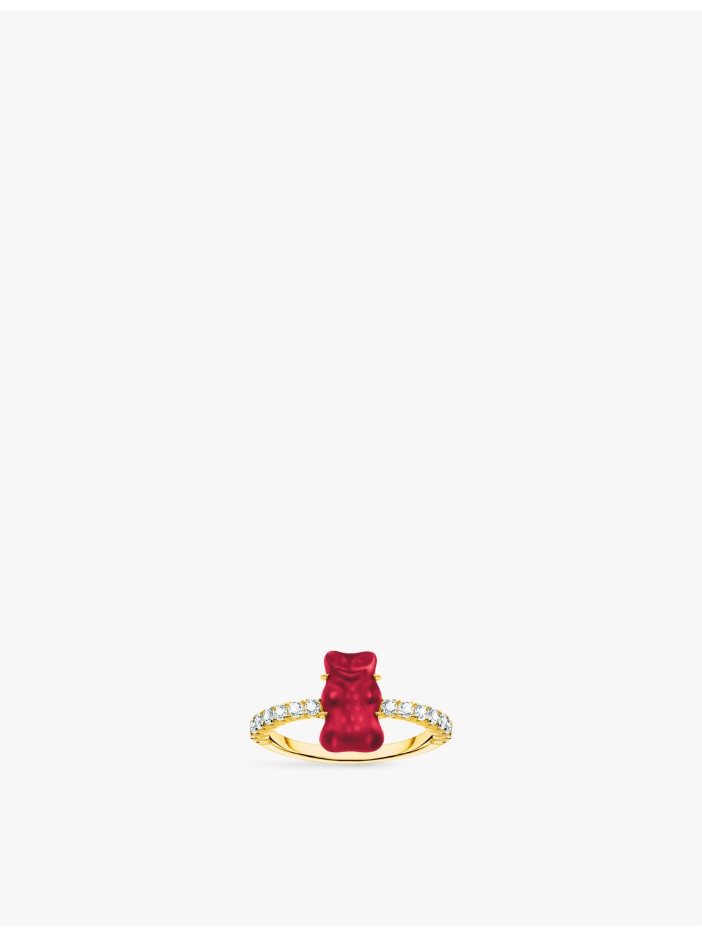 Thomas Sabo x HARIBO gold-plated sterling silver ring with zirconia (British brand)