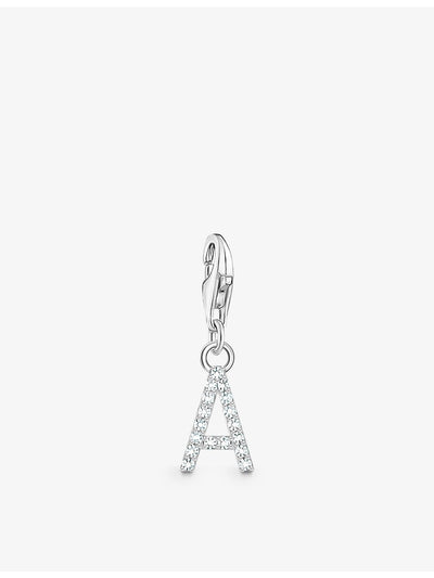 selfridges Thomas Sabo Z Letter Sterling Silver Cubic Zirconia Pendant Charm- Buy online at McGrocer