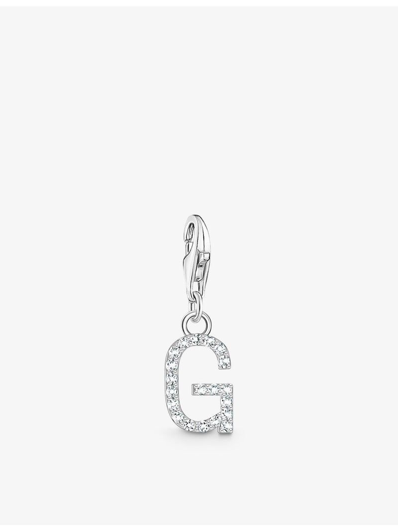 Thomas Sabo G letter pendant charm with cubic zirconia, UK version