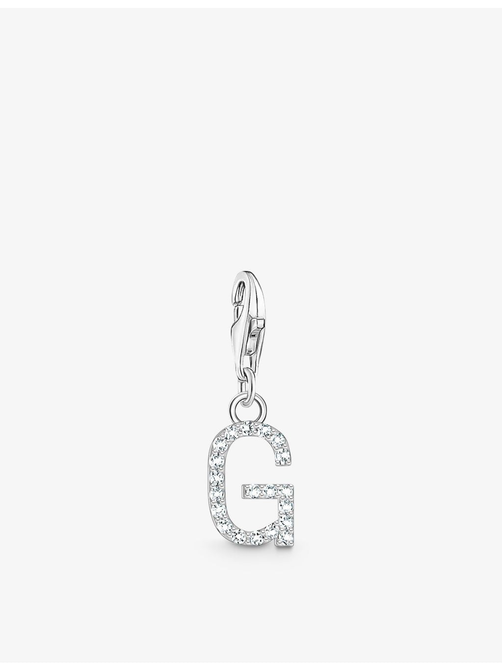 Thomas Sabo G letter pendant charm with cubic zirconia, UK version