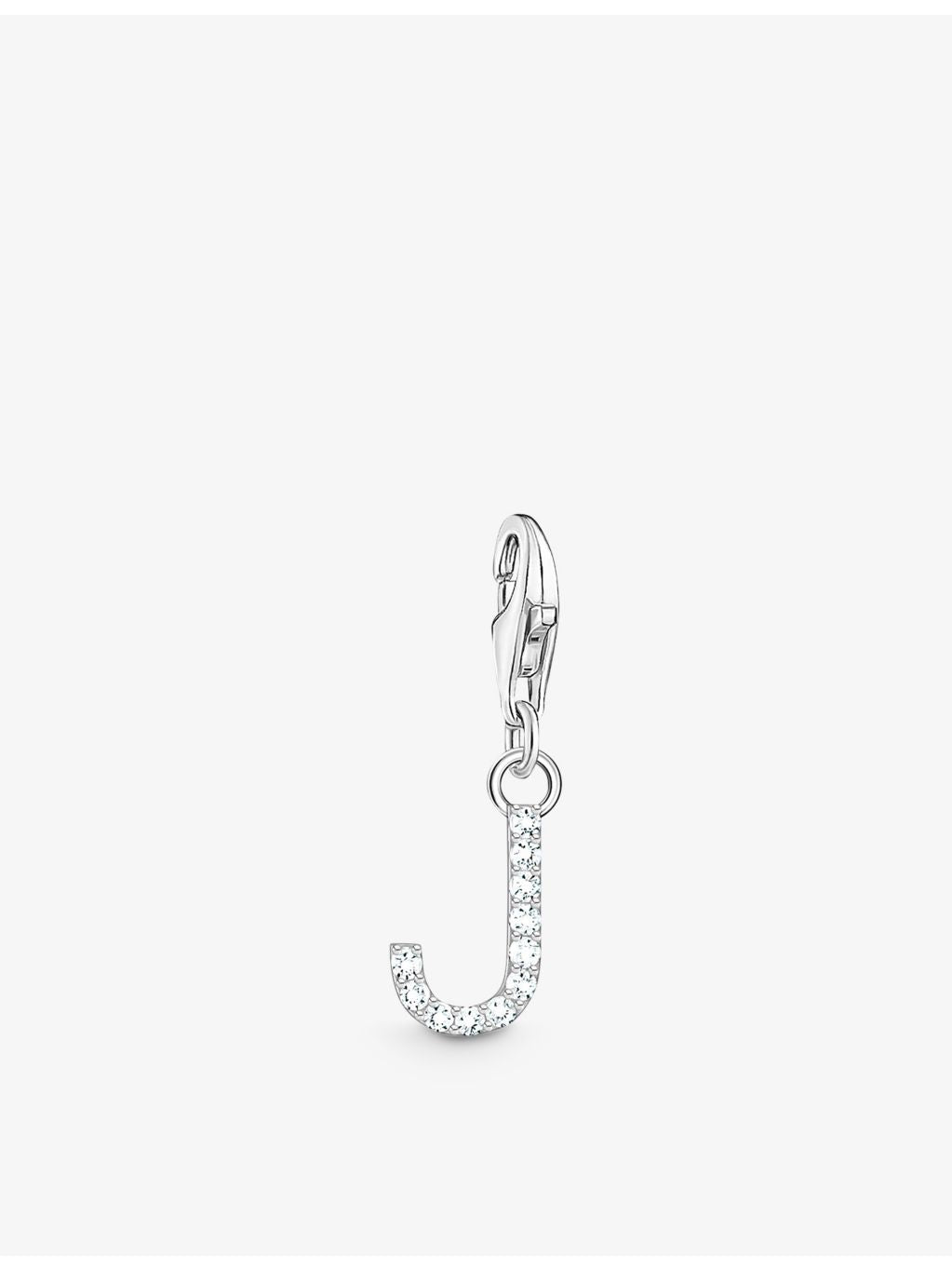 Thomas Sabo letter J cubic zirconia pendant charm (British brand)