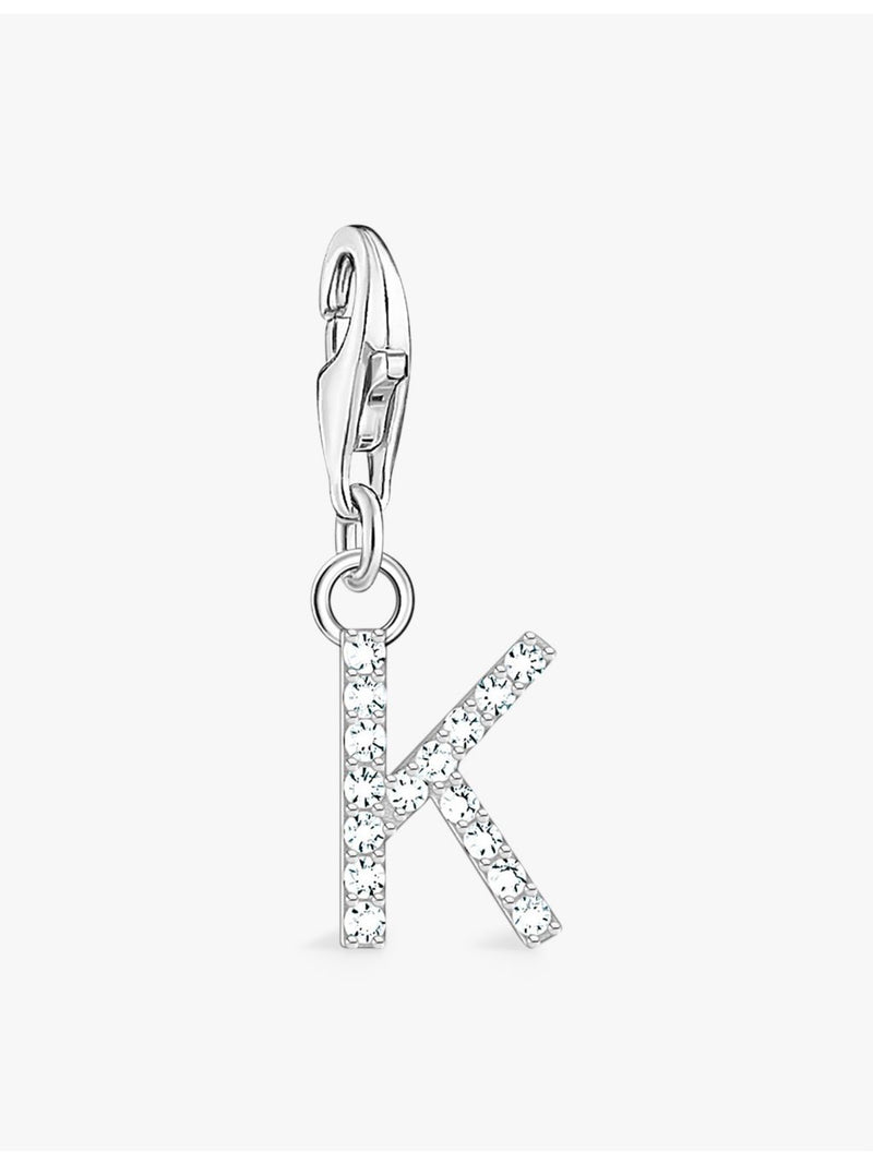Thomas Sabo K pendant charm with cubic zirconia, UK version